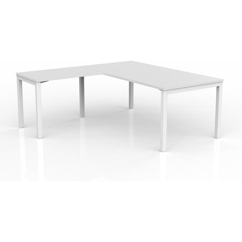 Axis Desk with Return - White Worktop