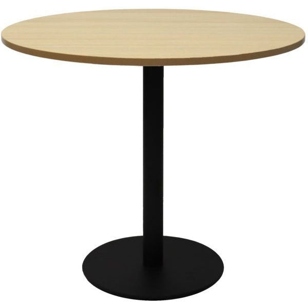 Round Flat Disc Base Table in Black Powder Coat Finish