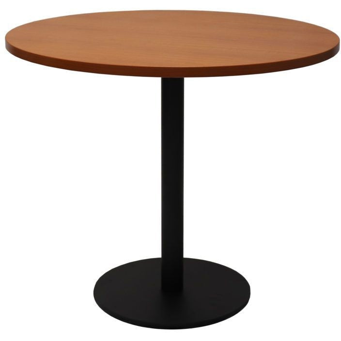 Round Flat Disc Base Table in Black Powder Coat Finish