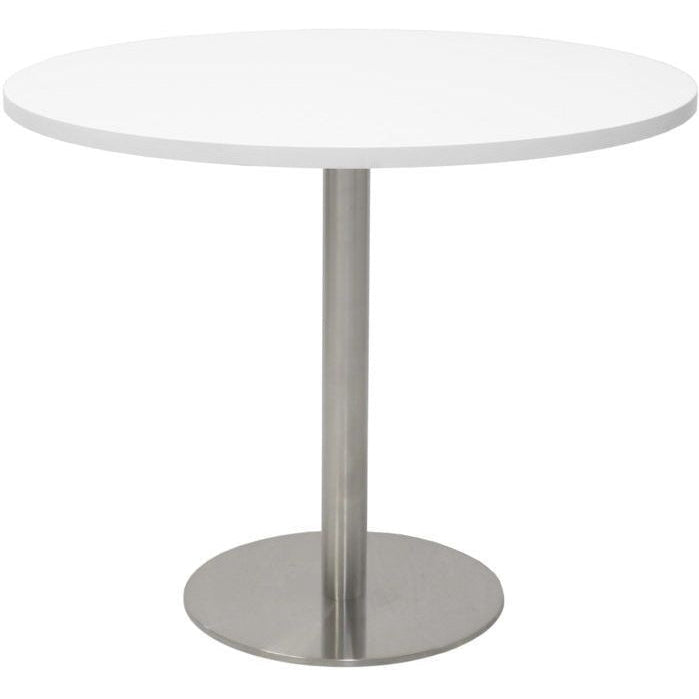 Round Flat Disc Base Table in Stainless Steel Finish