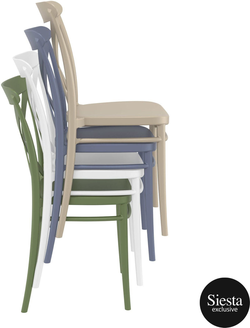 9 Piece Balcony Setting with Cross Chairs