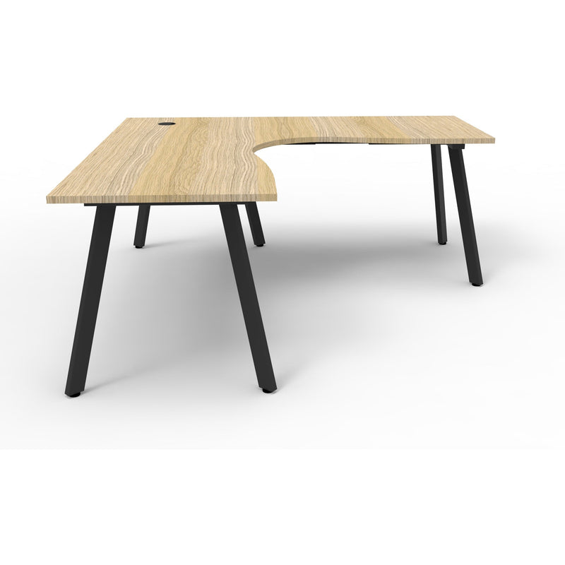 Eternity Leg Corner Workstation - 1 Person - Oak