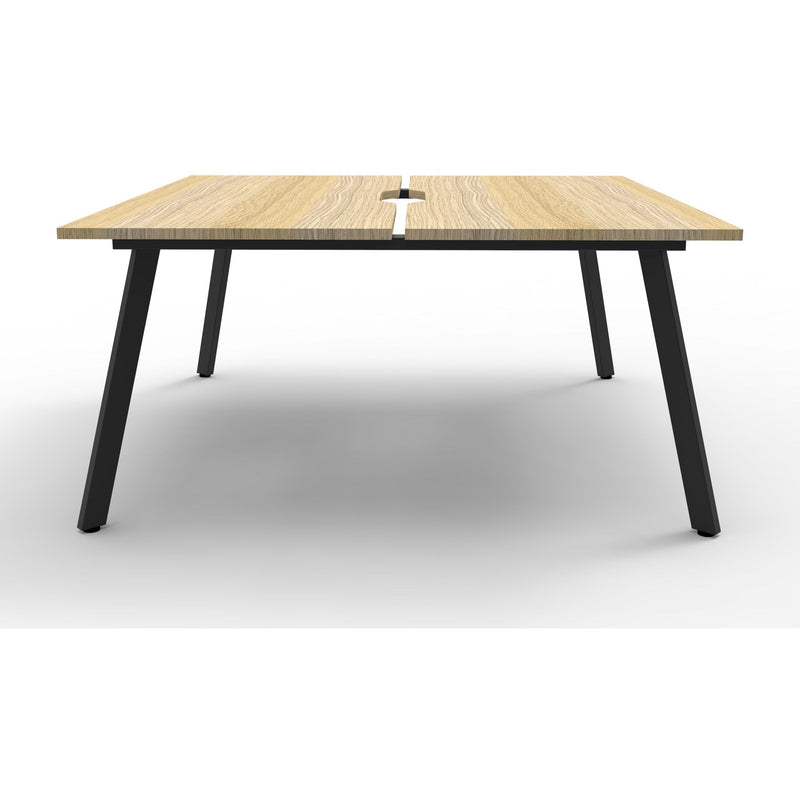 Eternity 2 Person Double Sided Workstation - Oak