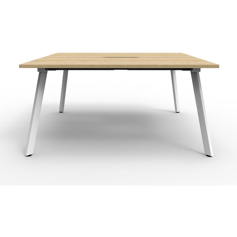 Eternity 2 Person Double Sided Workstation - Oak