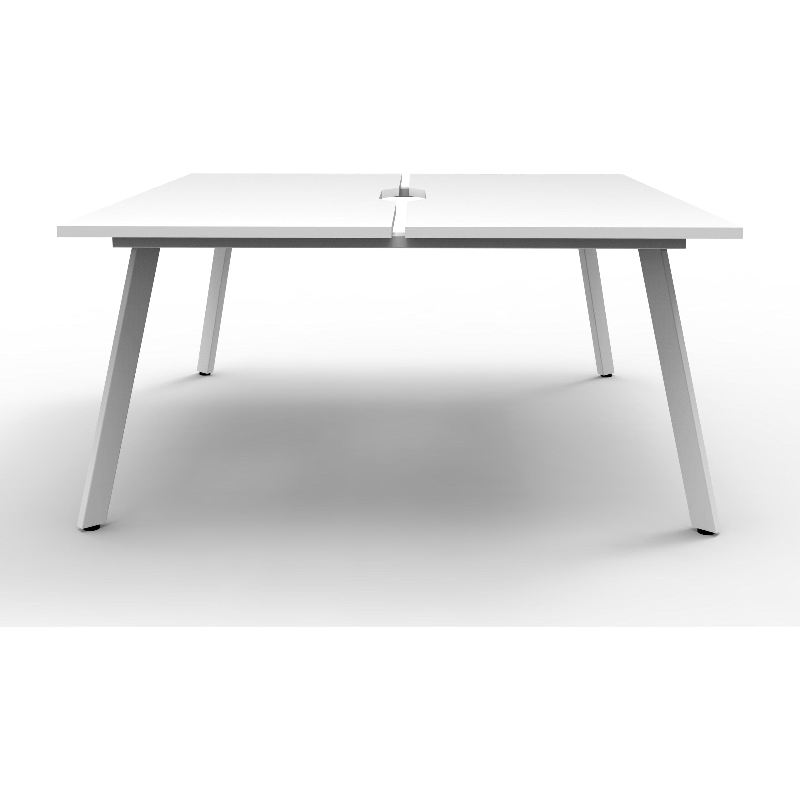 Eternity 2 Person Double Sided Workstation - White