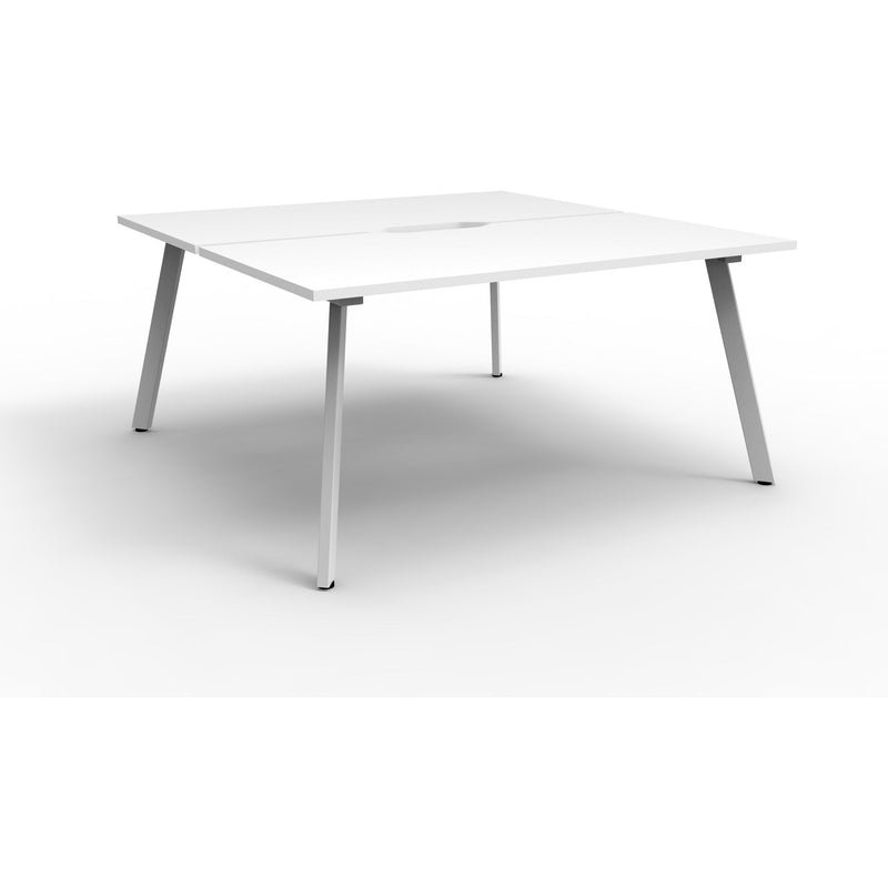 Eternity 2 Person Double Sided Workstation - White