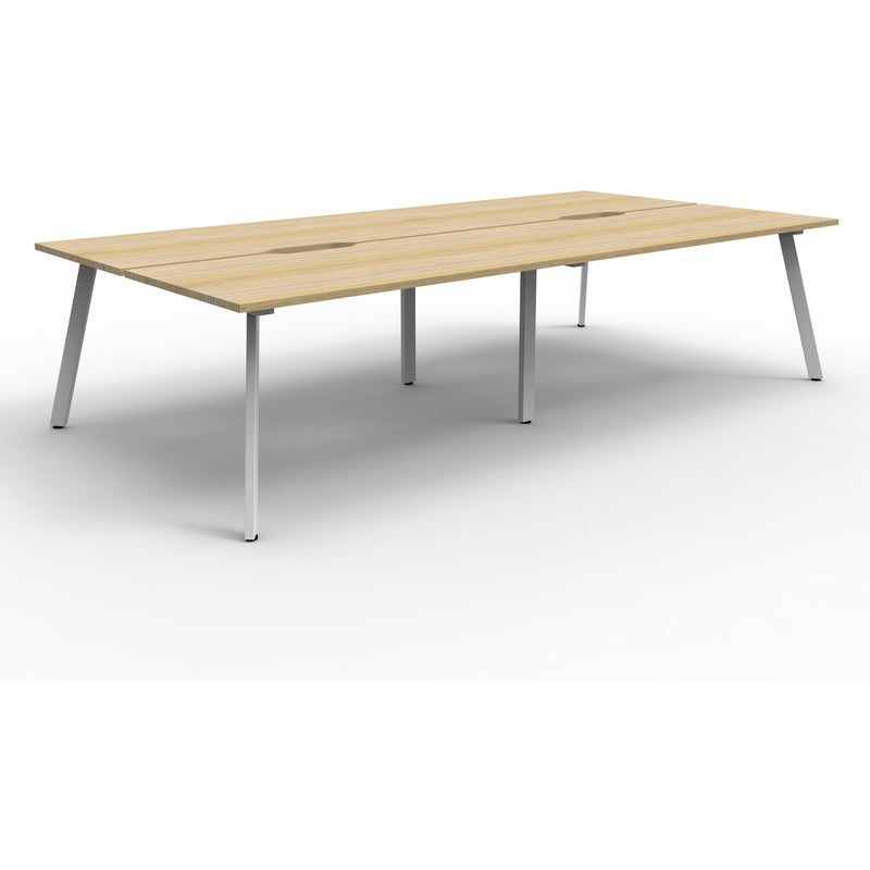 Eternity 4 Person Double Sided Workstation - Oak