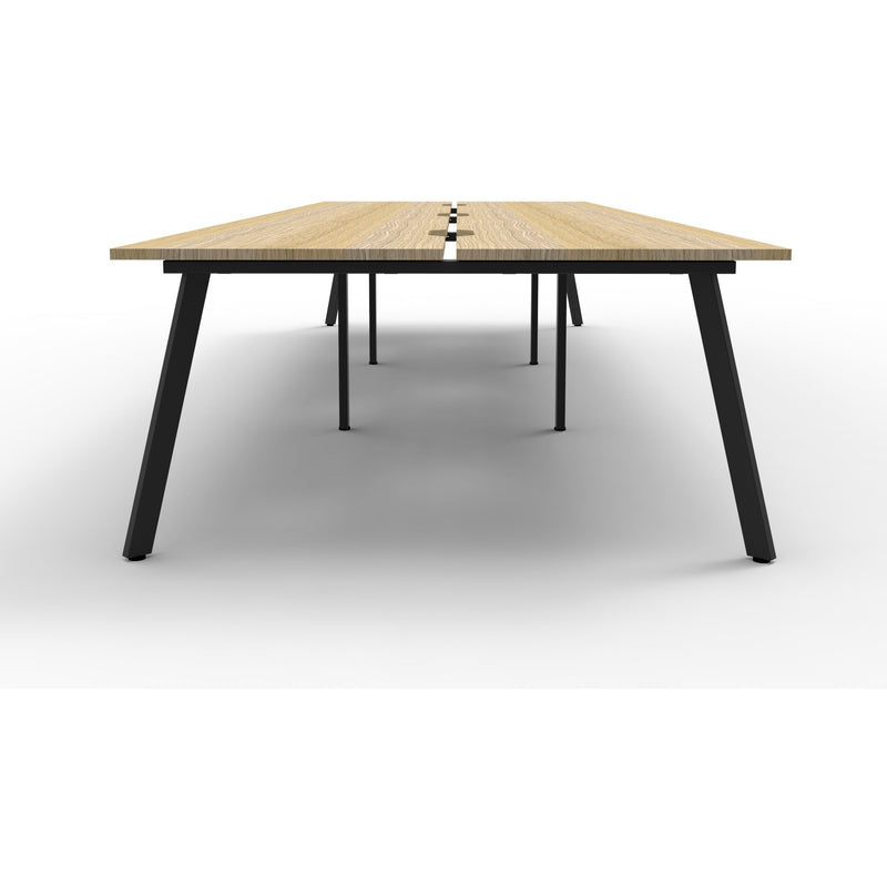 Eternity 6 Person Double Sided Workstation - Oak