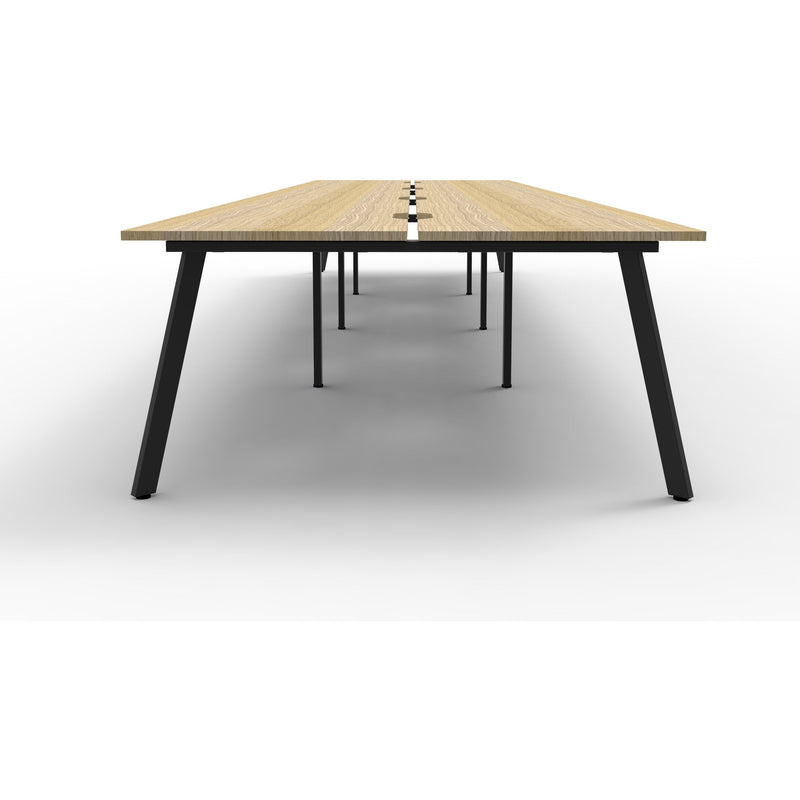 Eternity 8 Person Double Sided Workstation - Oak
