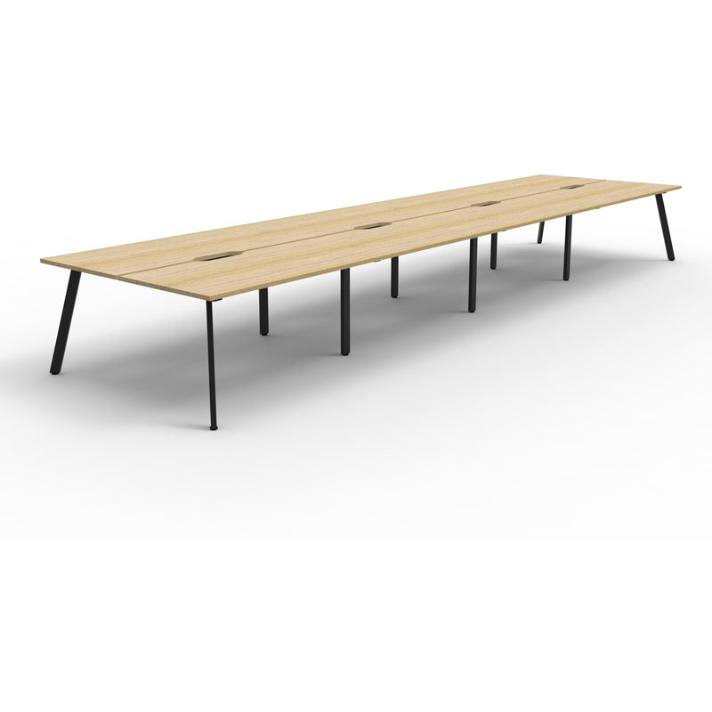 Eternity 8 Person Double Sided Workstation - Oak