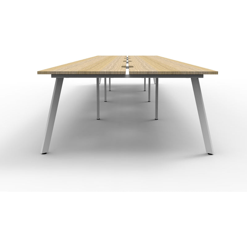 Eternity 8 Person Double Sided Workstation - Oak