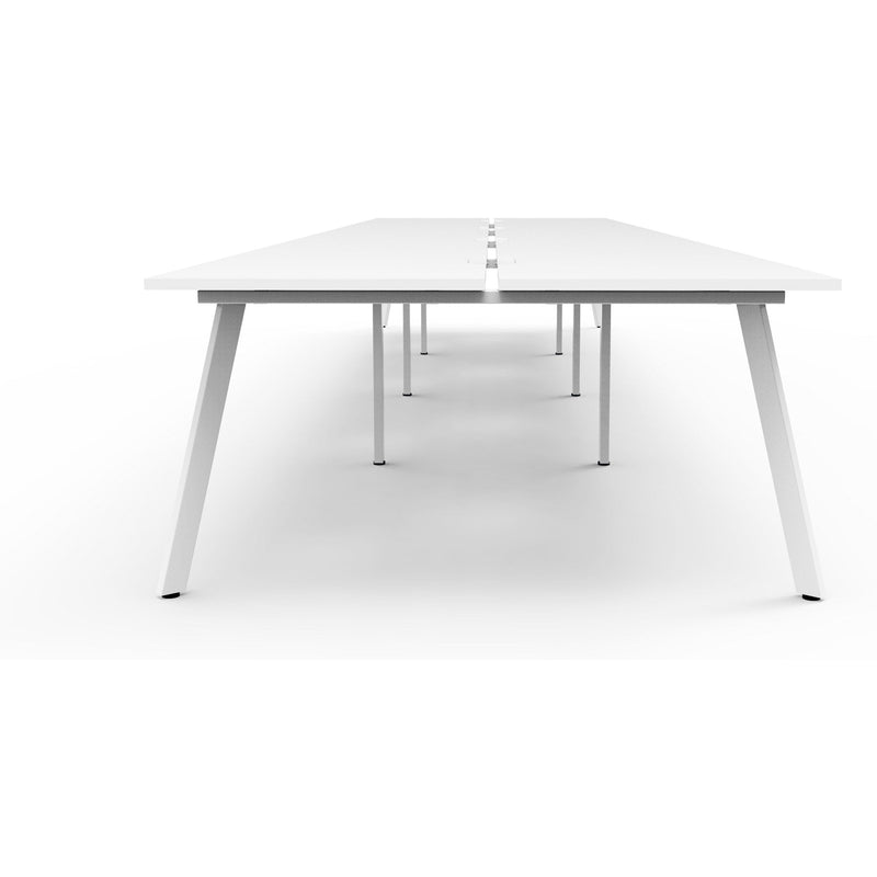 Eternity 8 Person Double Sided Workstation - White