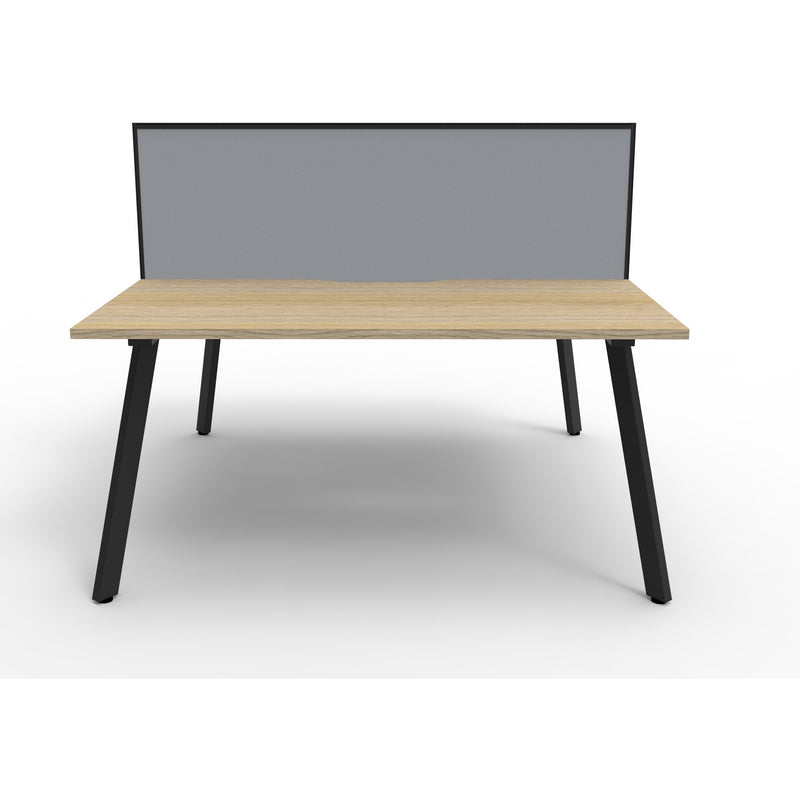 Eternity 2 Person Double Sided Workstation with Screen - Oak