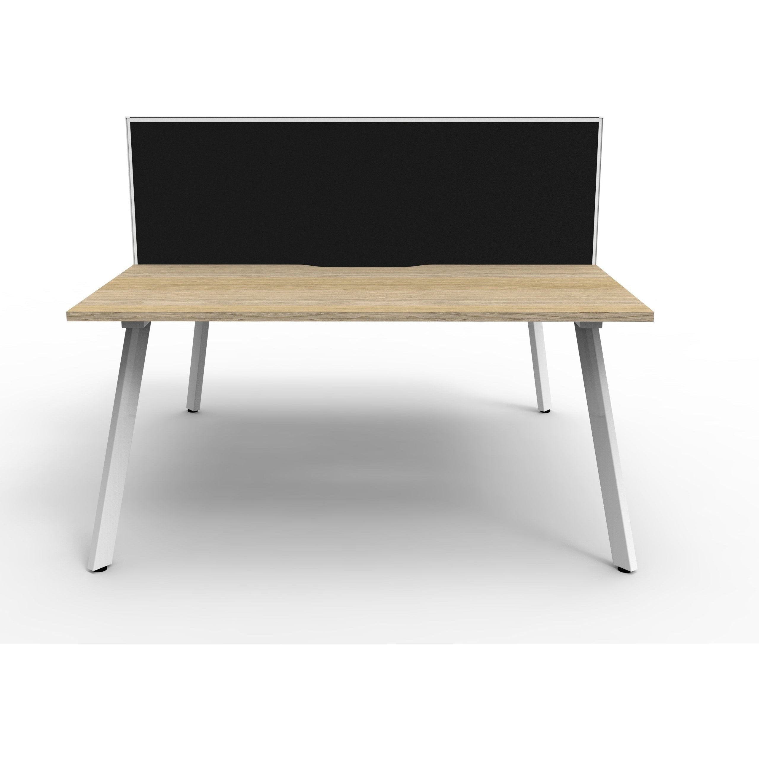 Eternity 2 Person Double Sided Workstation with Screen - Oak