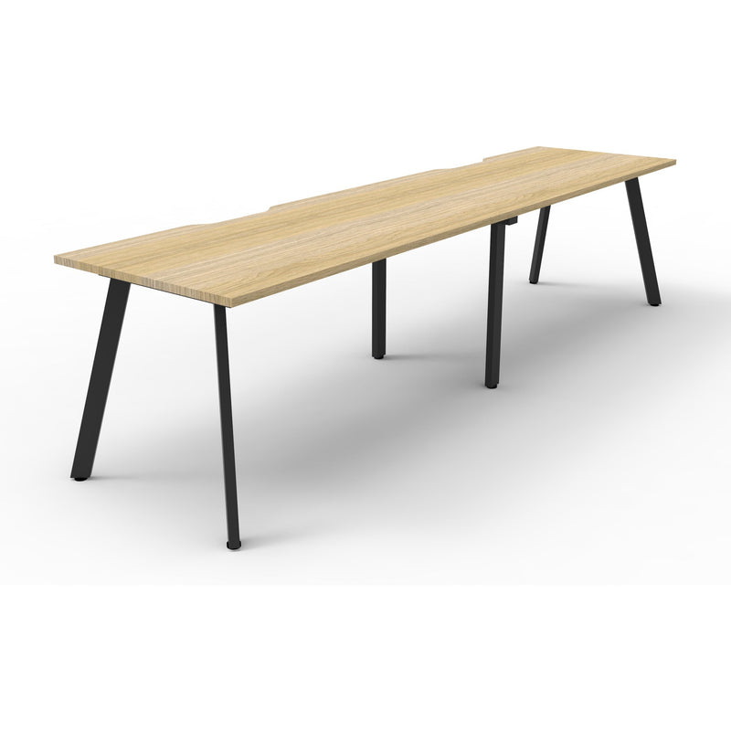 Eternity 2 Person Single Sided Workstation - Oak