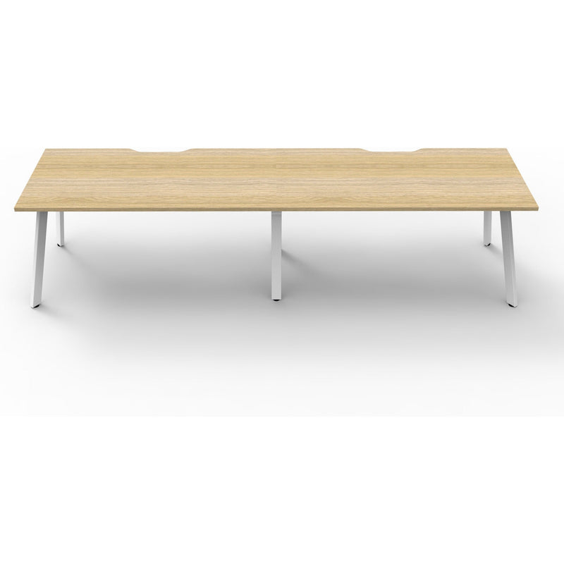 Eternity 2 Person Single Sided Workstation - Oak