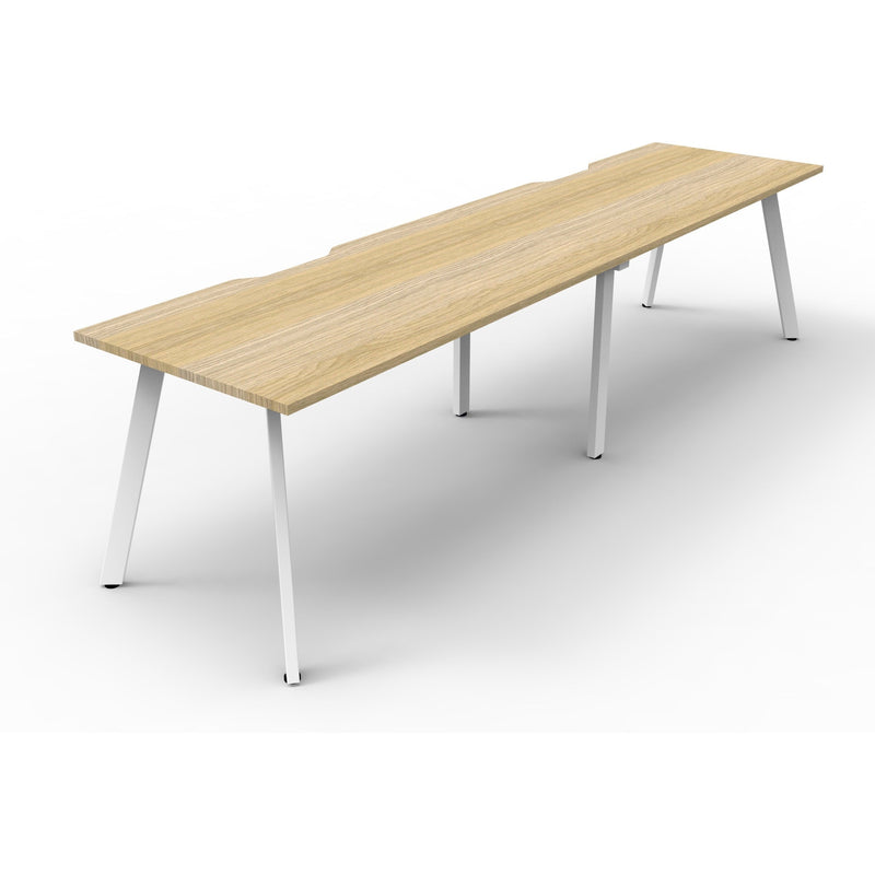 Eternity 2 Person Single Sided Workstation - Oak