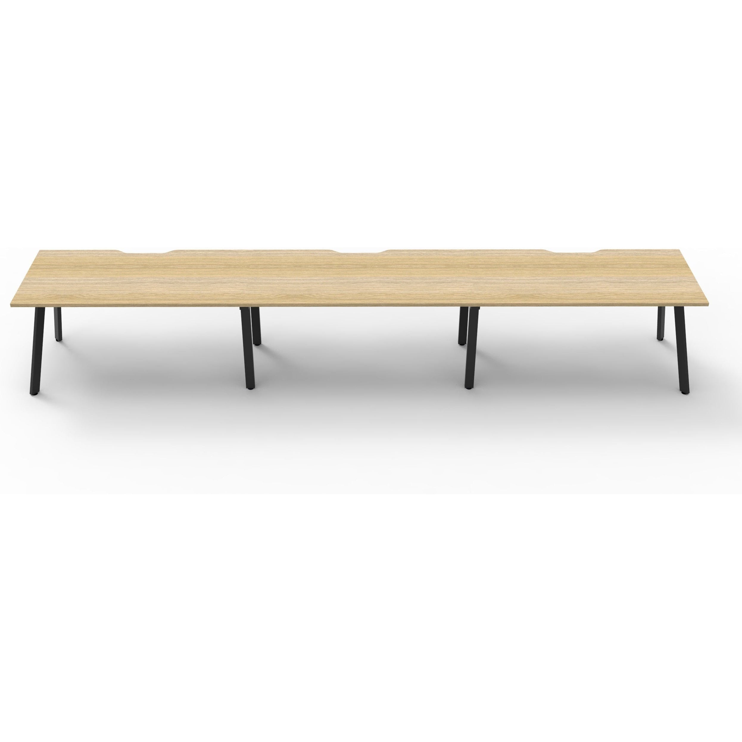 Eternity 3 Person Single Sided Workstation - Oak