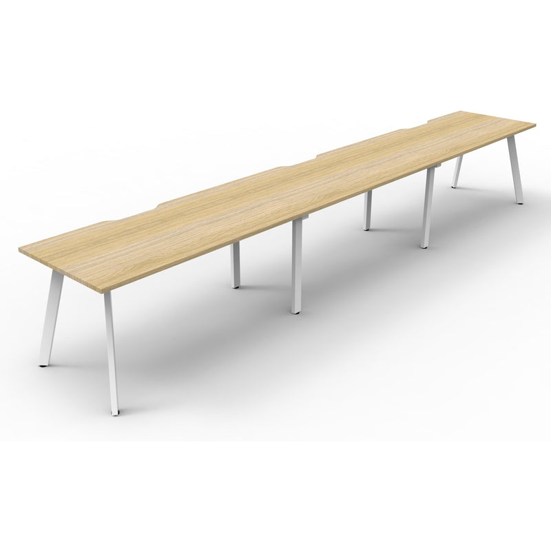 Eternity 3 Person Single Sided Workstation - Oak