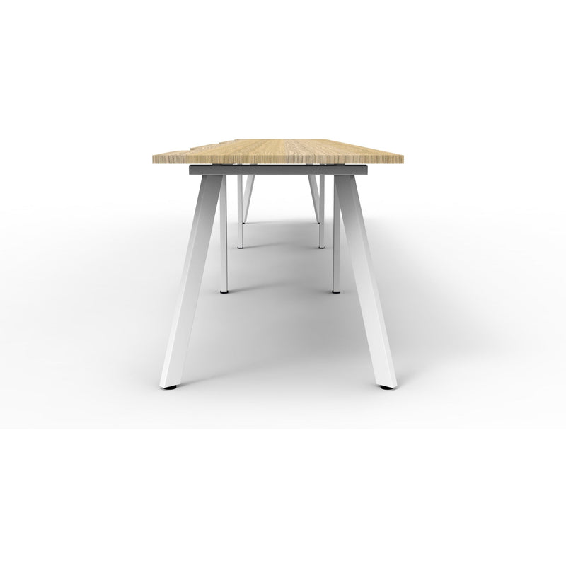 Eternity 3 Person Single Sided Workstation - Oak