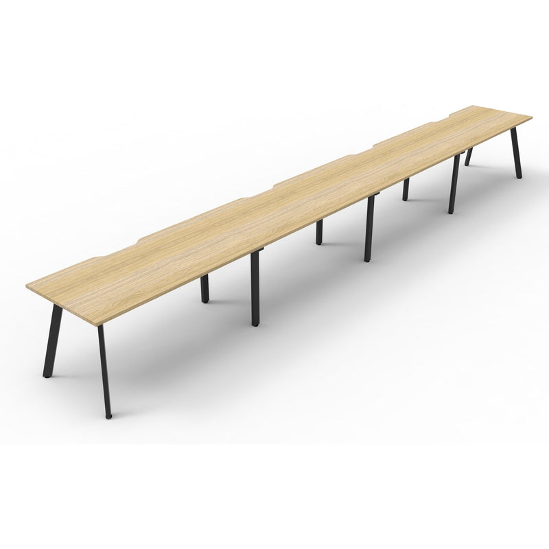 Eternity 4 Person Single Sided Workstation - Oak