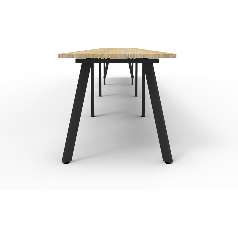 Eternity 4 Person Single Sided Workstation - Oak