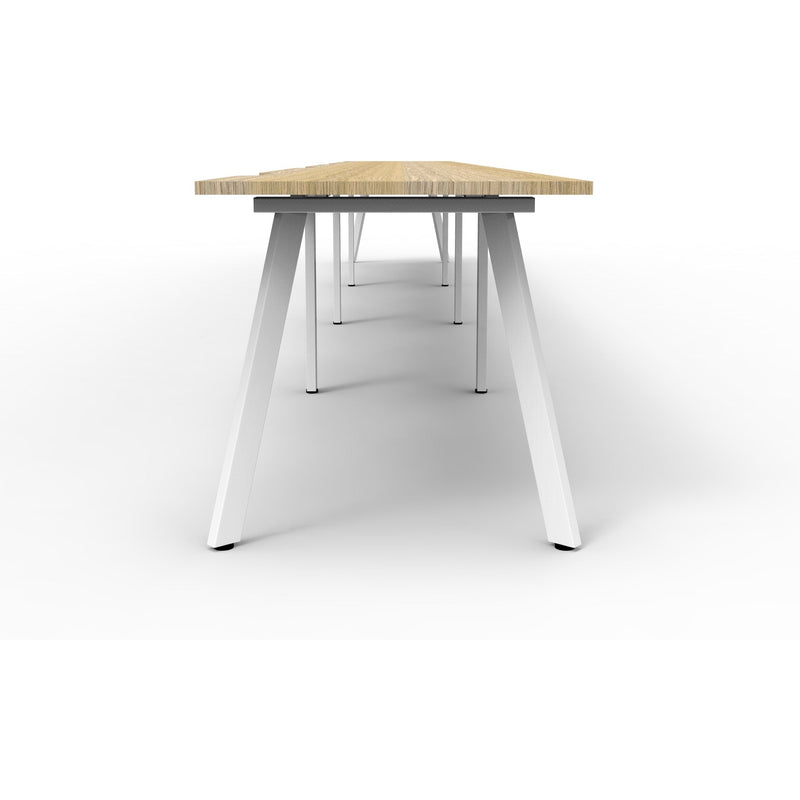 Eternity 4 Person Single Sided Workstation - Oak