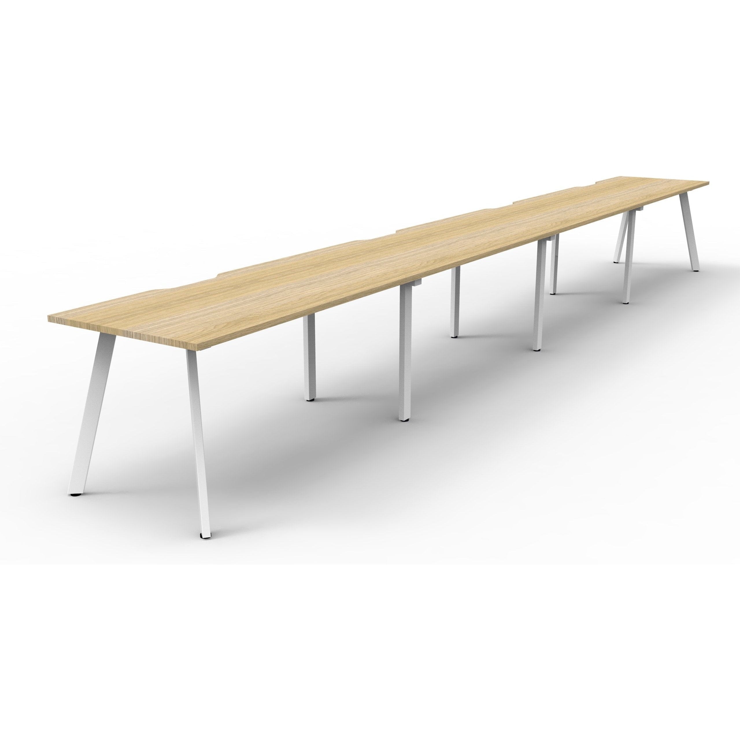 Eternity 4 Person Single Sided Workstation - Oak