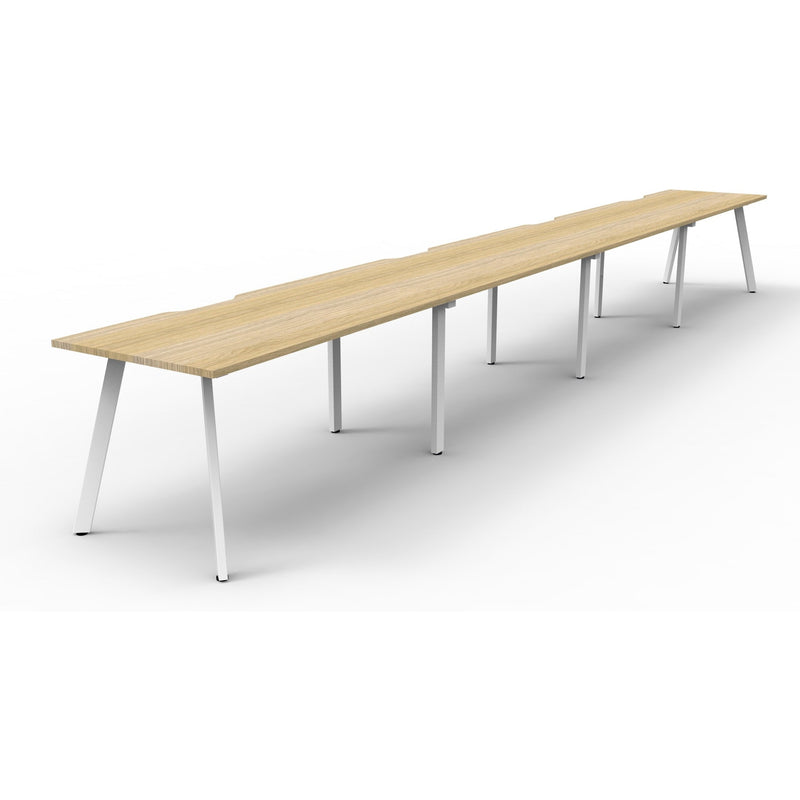 Eternity 4 Person Single Sided Workstation - Oak