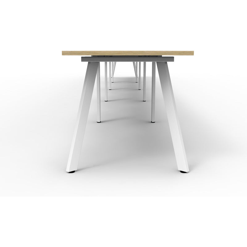 Eternity 5 Person Single Sided Workstation - Oak