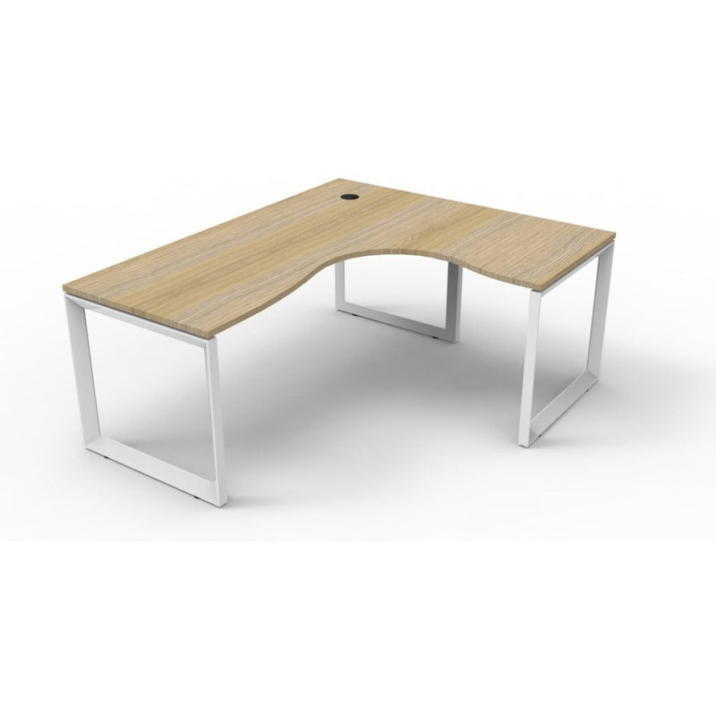 Deluxe Rapid Infinity 1 Person Single Sided Corner Workstation - Loop Leg