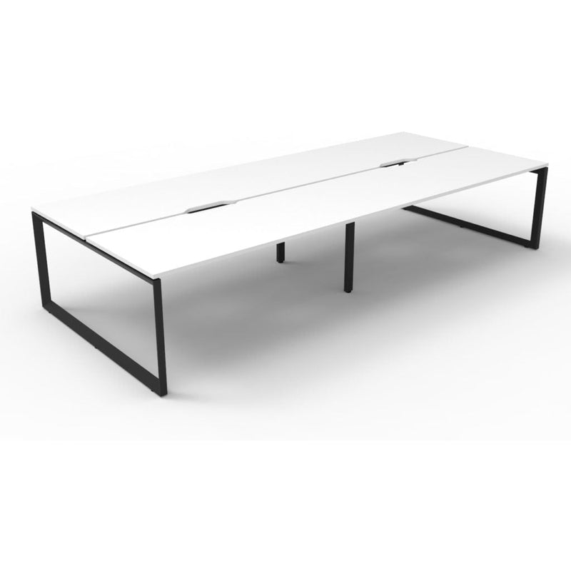 Deluxe Rapid Infinity 4 Person Double Sided Workstation - No Screen (Loop Legs)