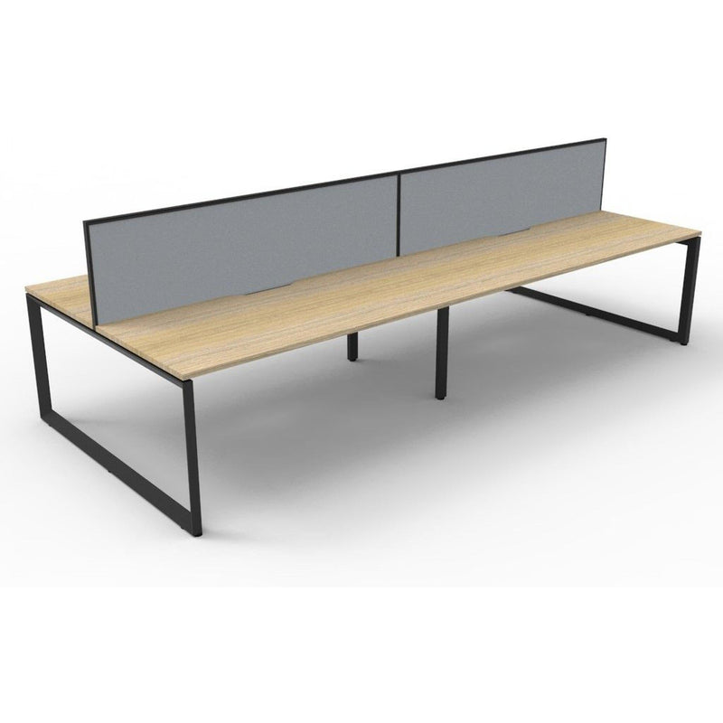 Deluxe Infinity Double Sided Workstations With Screens - Loop Leg