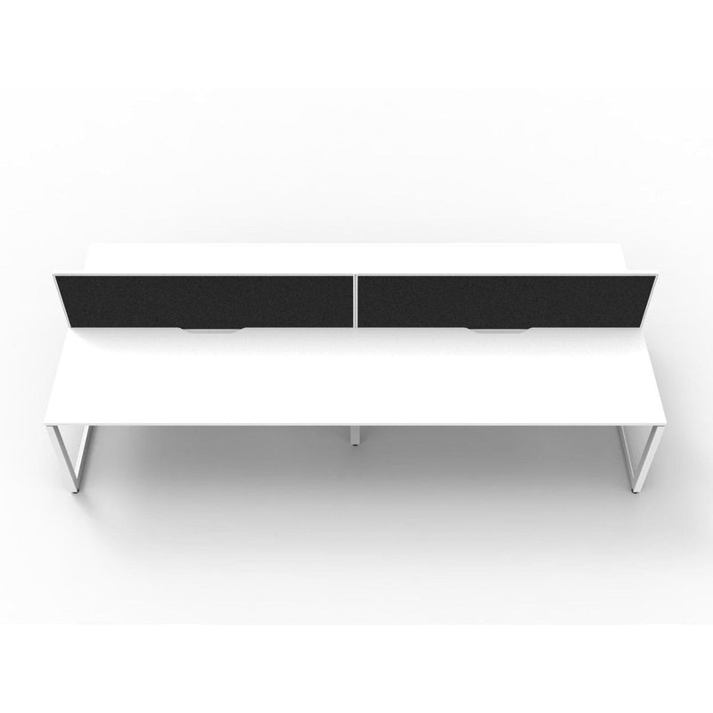 Deluxe Infinity Double Sided Workstations With Screens - Loop Leg