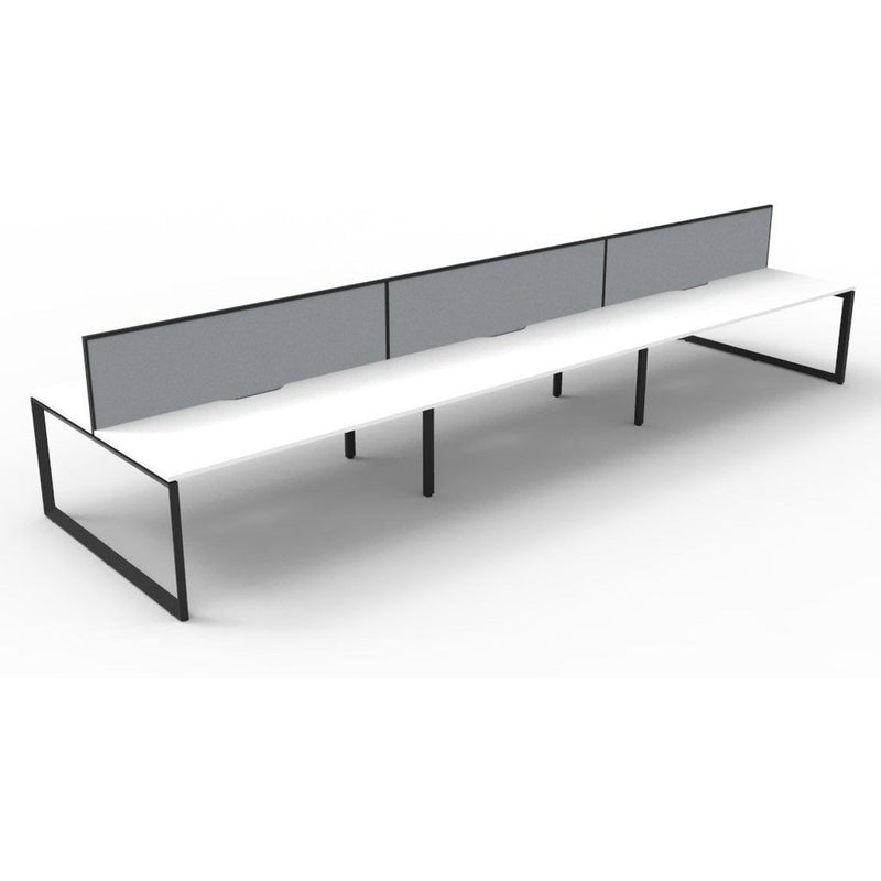 Deluxe Infinity Double Sided Workstations With Screens - Loop Leg