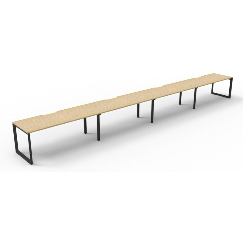 Deluxe Rapid Infinity 4 Person Single Sided Workstation - No Screen