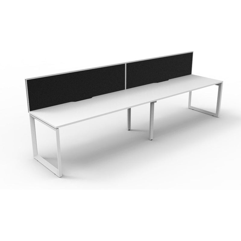 Deluxe Rapid Infinity 2 Person Single Sided Workstation - With Screen - Loop Leg