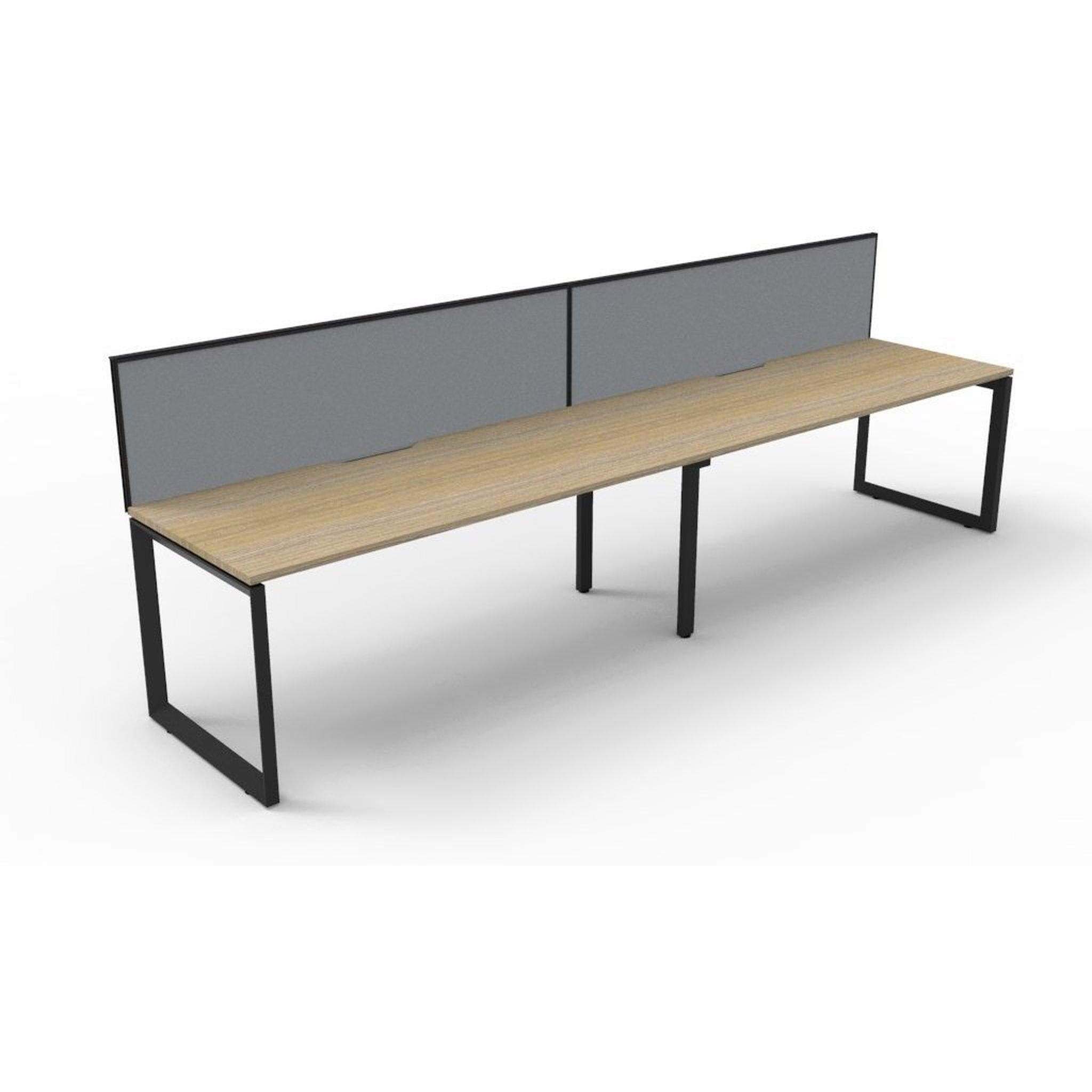 Deluxe Infinity Single Sided Workstations With Screens - Loop Leg