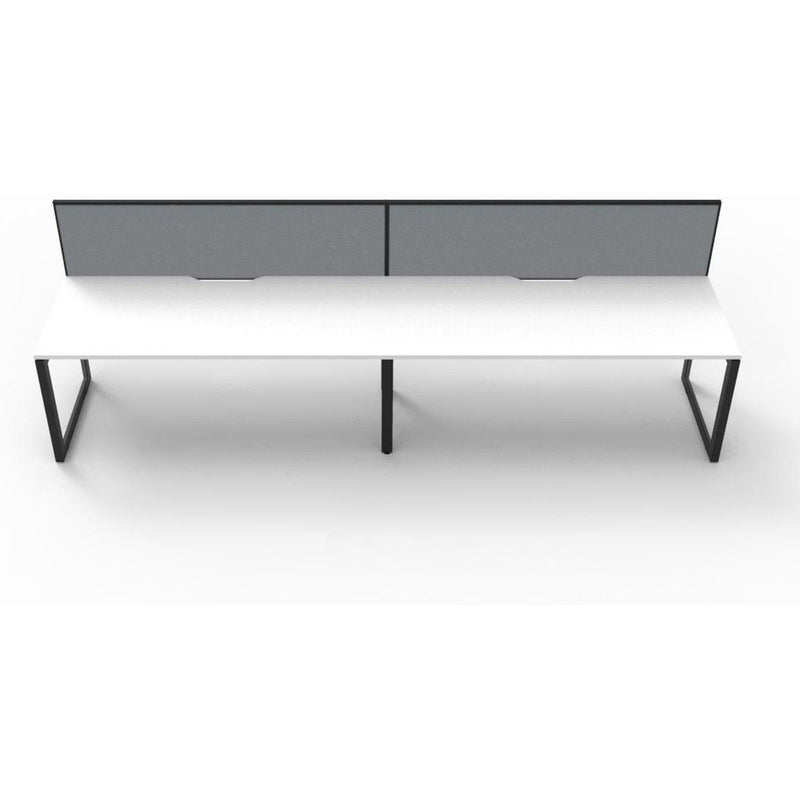Deluxe Infinity Single Sided Workstations With Screens - Loop Leg
