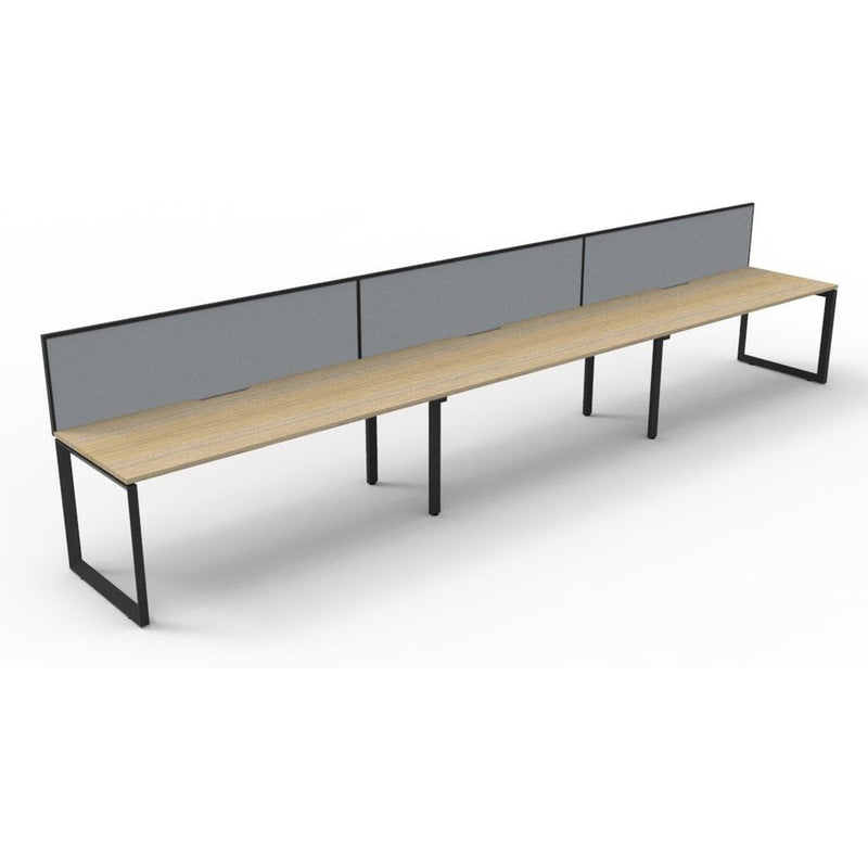 Deluxe Infinity Single Sided Workstations With Screens - Loop Leg