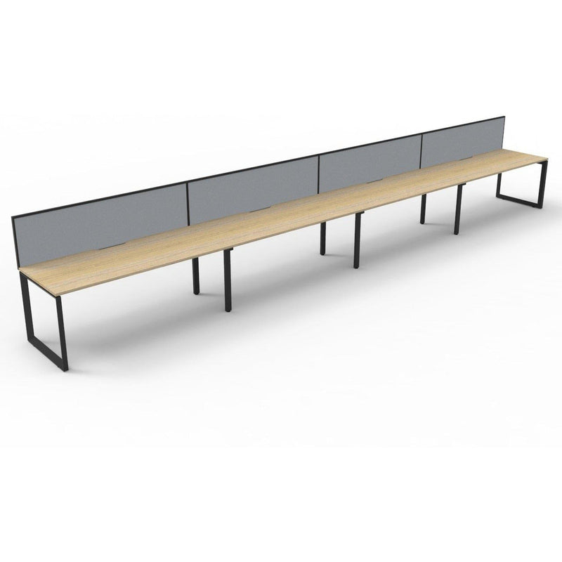 Deluxe Infinity Single Sided Workstations With Screens - Loop Leg