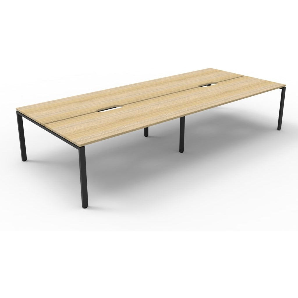 Deluxe Rapid Infinity 4 Person Double Sided Workstation - No Screen (Profile Legs)