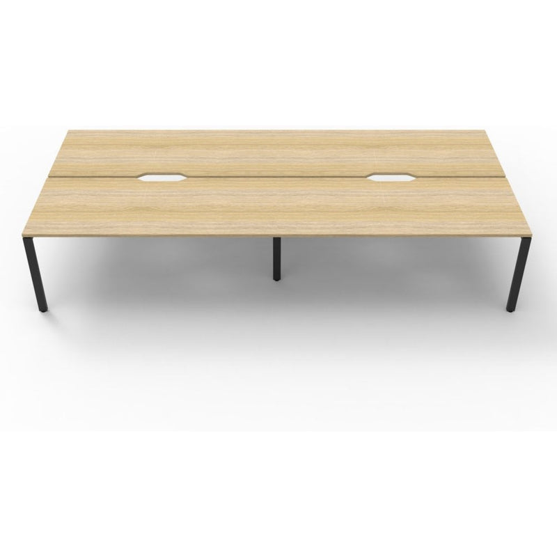 Deluxe Rapid Infinity 4 Person Double Sided Workstation - No Screen (Profile Legs)