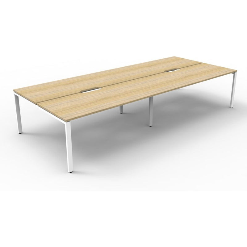 Deluxe Rapid Infinity 4 Person Double Sided Workstation - No Screen (Profile Legs)
