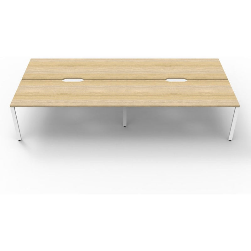 Deluxe Rapid Infinity 4 Person Double Sided Workstation - No Screen (Profile Legs)