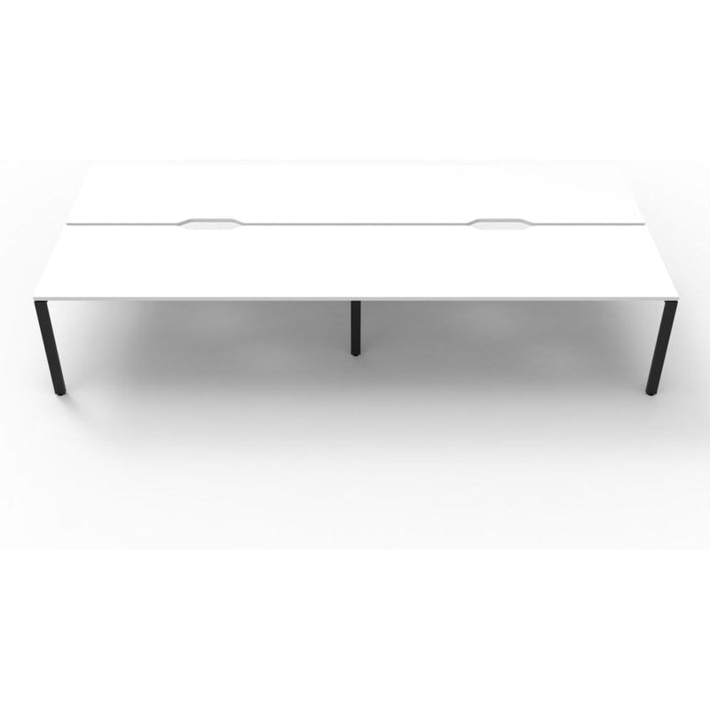 Deluxe Rapid Infinity 4 Person Double Sided Workstation - No Screen (Profile Legs)