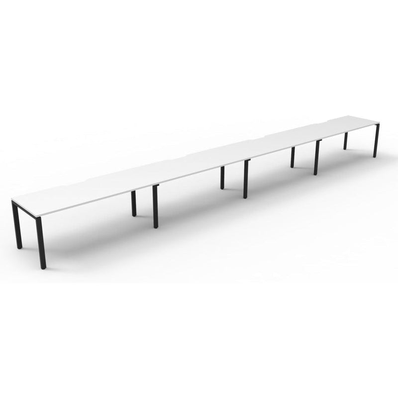 Deluxe Rapid Infinity 4 Person Single Sided Workstation - No Screen