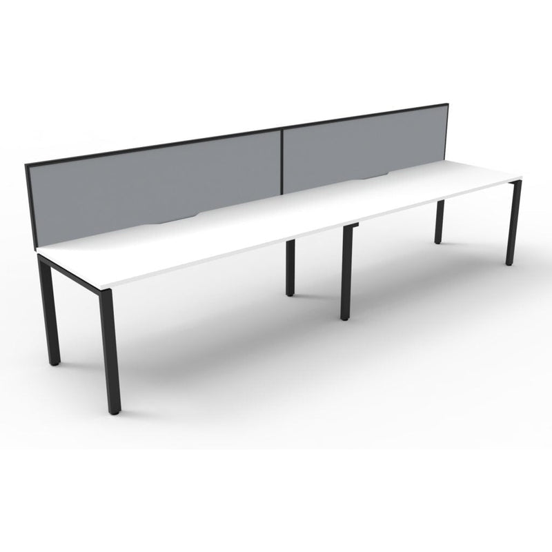 Deluxe Rapid Infinity 2 Person Single Sided Workstation - With Screen