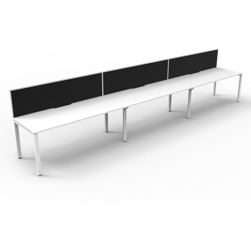 Deluxe Infinity Single Sided Workstations With Screens - Profile Leg