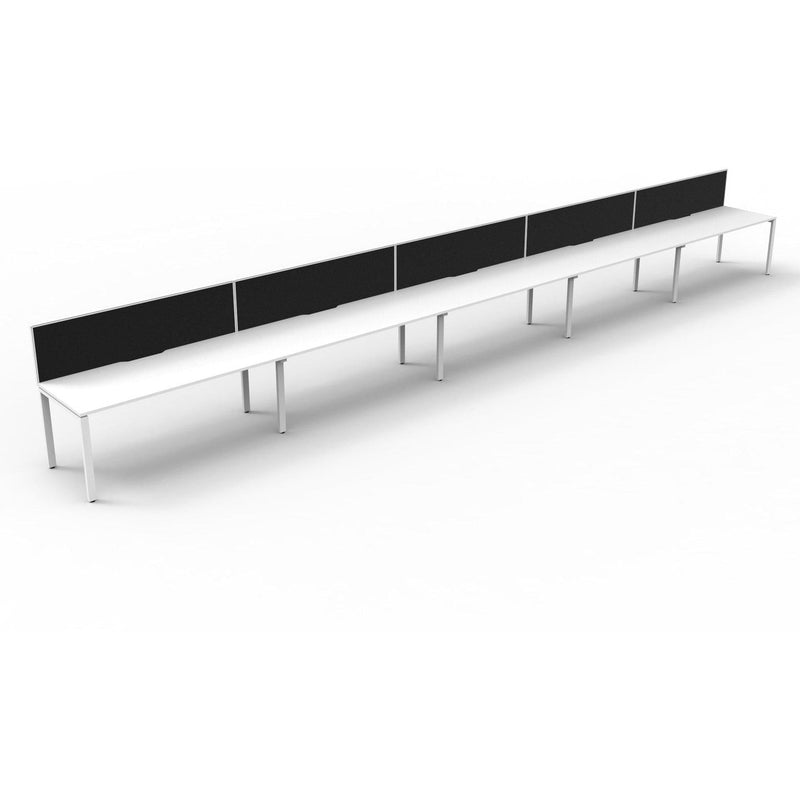 Deluxe Infinity Single Sided Workstations With Screens - Profile Leg